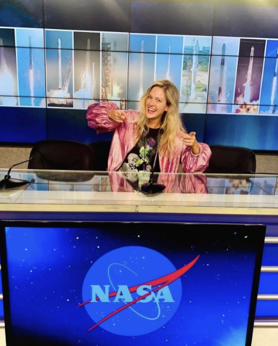 At NASA broadcast studio